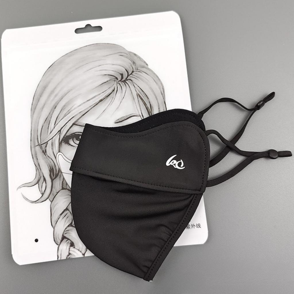 New Ice Silk Uv Face Mask Sunscreen Thin Breathable Sun Cover For Golf Cycling, Eye Protection Veil For Women Men