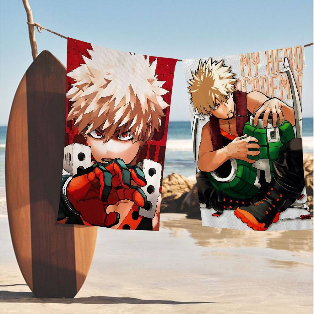 My H-Hero Academia B-Bakugo Katsuk Microfiber Beach Towel Absorbent Quick dry Soft Yoga Swimming Resort Mountain Climbing Towel