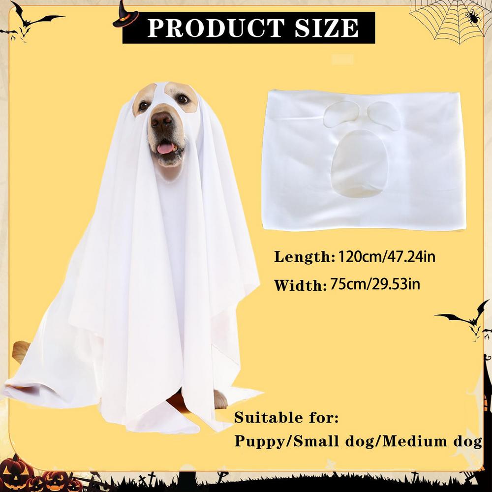Dog Ghost Cape Halloween Decorations Halloween Party Pet Dressing Up Props Be Funny Prank Props Pet Supplies