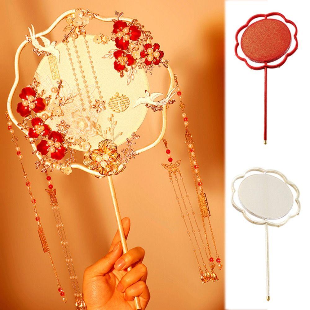 Двусторонний веер для лица, старинный свадебный веер «Туан», свадебный веер для группы невест, китайская свадьба Style B