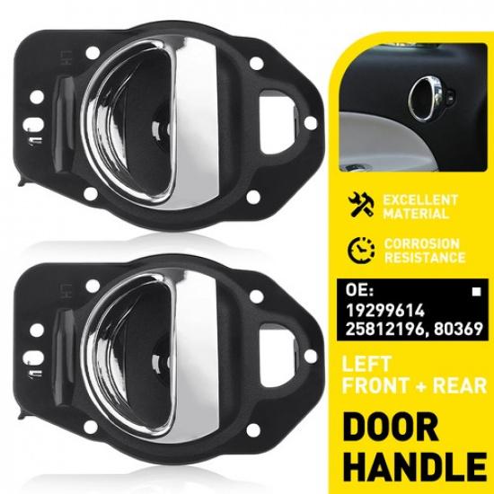 Black+Chrome Door Handle Interior For 2006-2011 Chevy Front Rear Left HHR Right