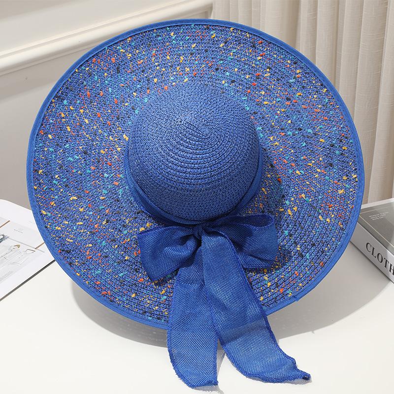 Korean Version Of Trendy Women'S Summer Sun Hat With Large Brim Straw Hat, New Sun Hat Beach Hat Sun Hat Outdoor Sun Hat