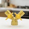 Brass 2 Way Tap Adapter Garden Irrigation 2 Way Double Tap Hose Adapter Adjustable Control Faucet Connector Adapter
