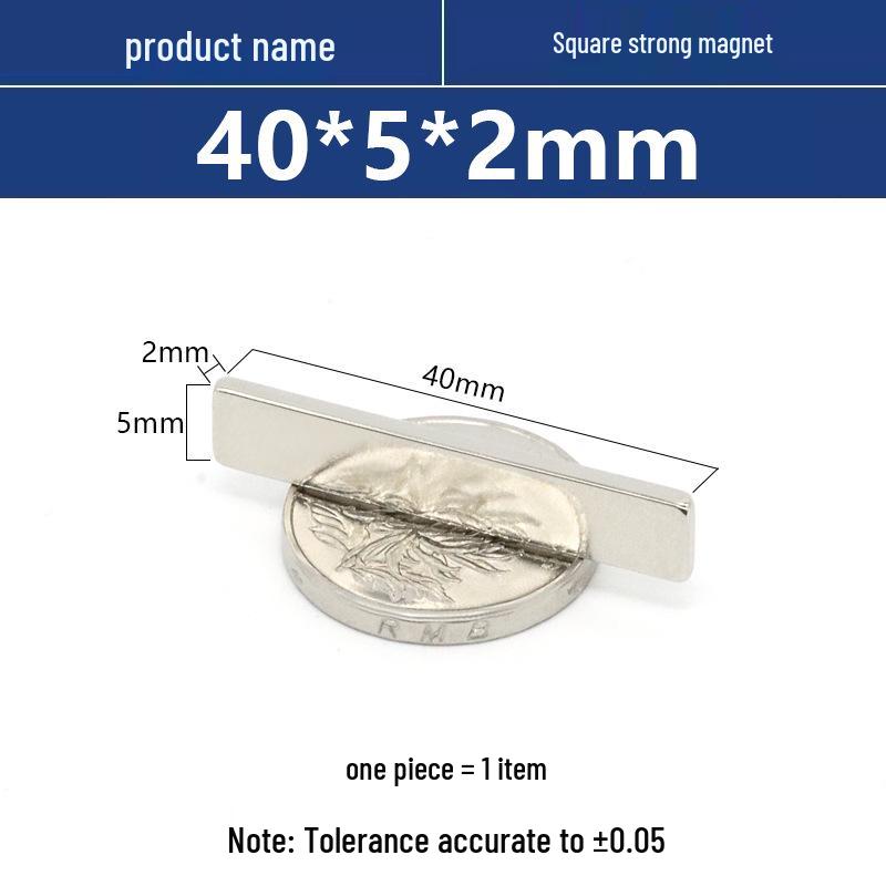 N52 40mm Neodymium Iron Boron Square Magnet Strip
