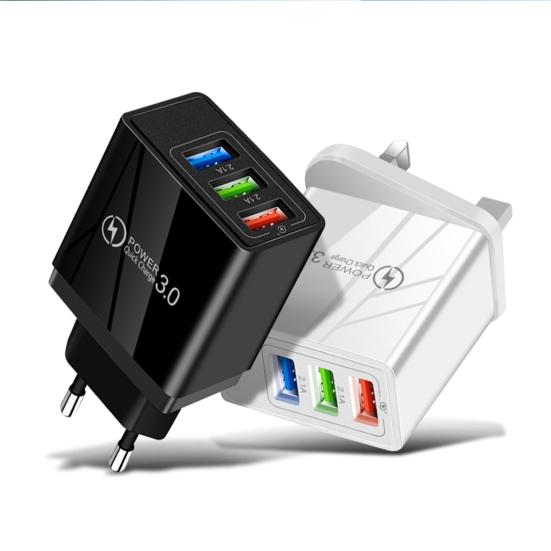 PD36W QC3.0 Mini 3 Ports Quick Charger Adapter US/EU/UK Plug for Home/Office