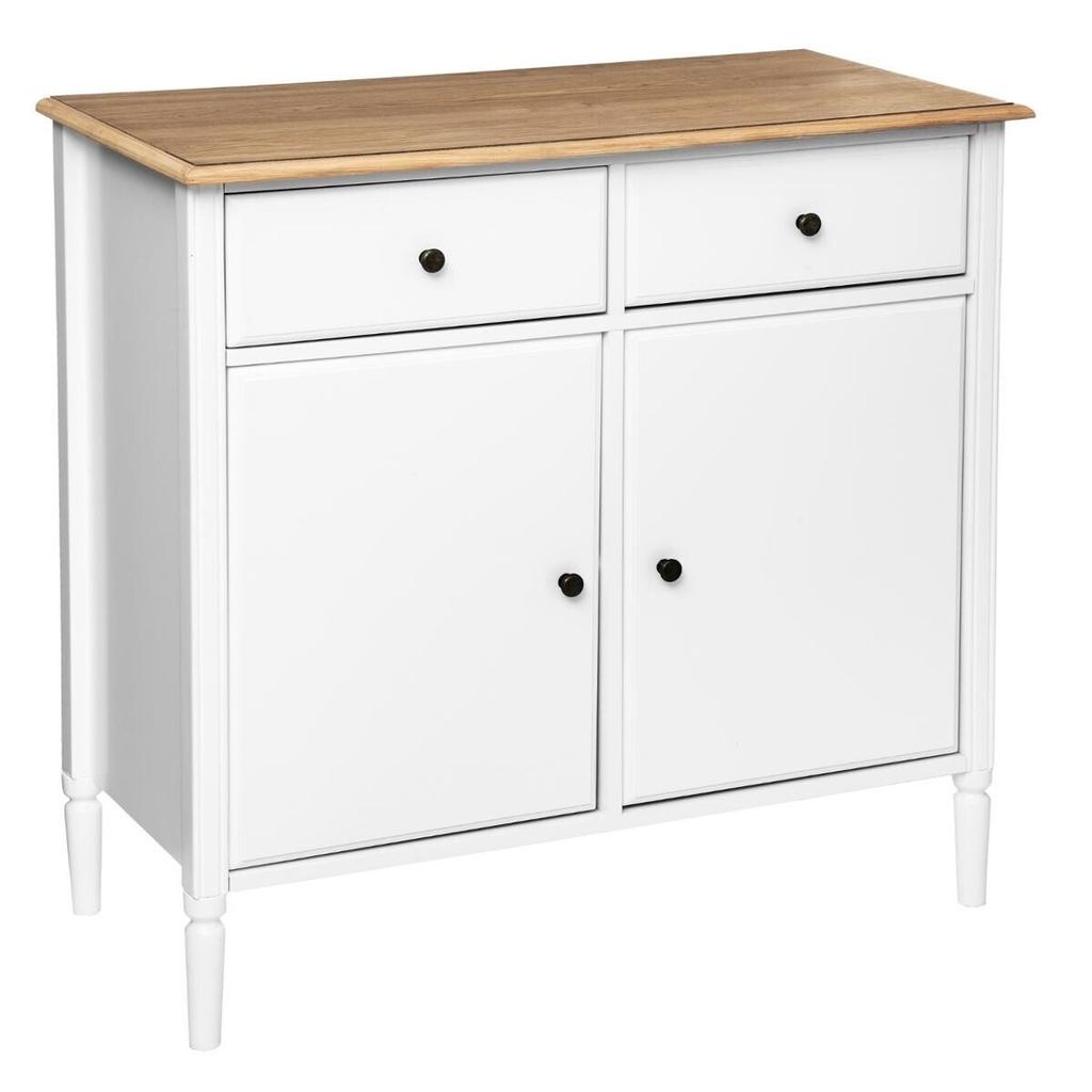Solen white chest of drawers, 2 drawers, 2 doors
