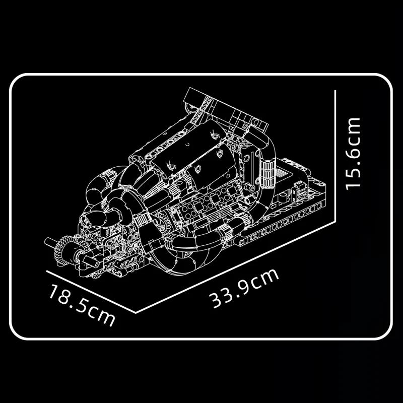 Mould King 10188 Technical Motorized STR13 Formula One Engine Building Blocks Sport Racing Car Engine Bircks Toys Set for Adults