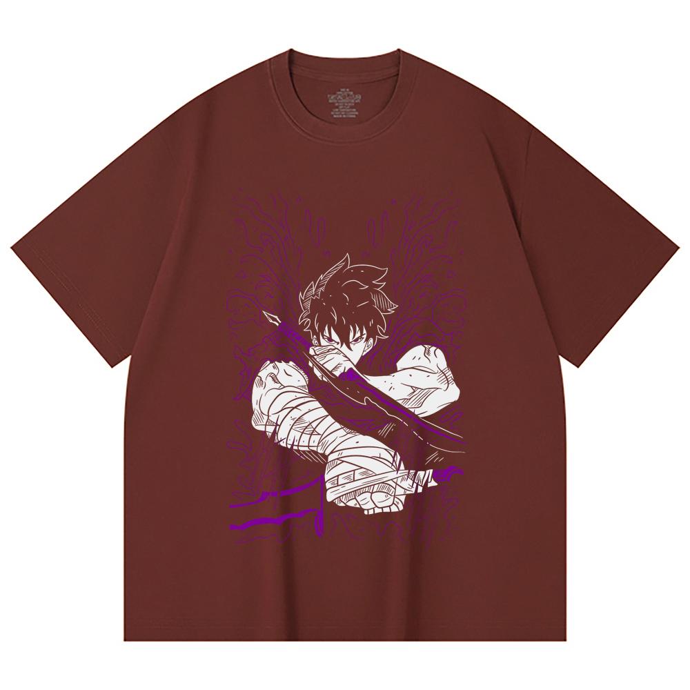 230 Gsm 100% Cotton Solo Leveling V7 Print Unisex Heavy Cotton T Shirt