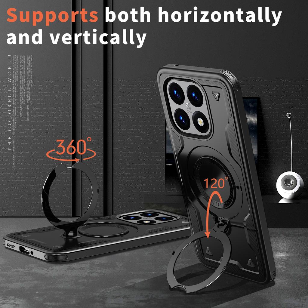 Strong Military Protective Fitted Case for Xiaomi 15T Pro Mi 14t Xiaomi15t Finger Ring Kickstand Holder Cover