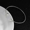 Female Open Bracelet Copper Plating Wristband Bangle with Moon Star Decoration (Silver)