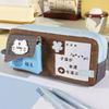 Large Capacity Cartoon Cat Pencil Case Multi-Compartment Japanese Style Cat Pen Bag Wear-Resistant Zipper Stationery Organizer