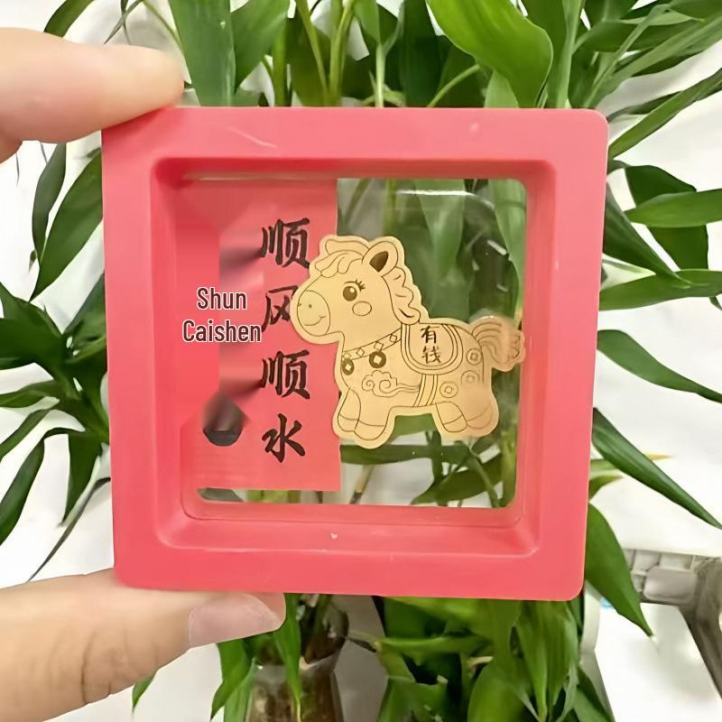 Rich Horse Gold Foil Money-Attracting Phone Sticker - Boost Wealth and Prosperity