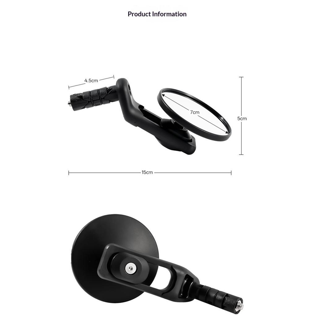 Specchietto Retrovisore Manubrio Regolabile a 360° Resistente all'Usura Specchietti Estremità Manubrio per Bici da Strada MTB