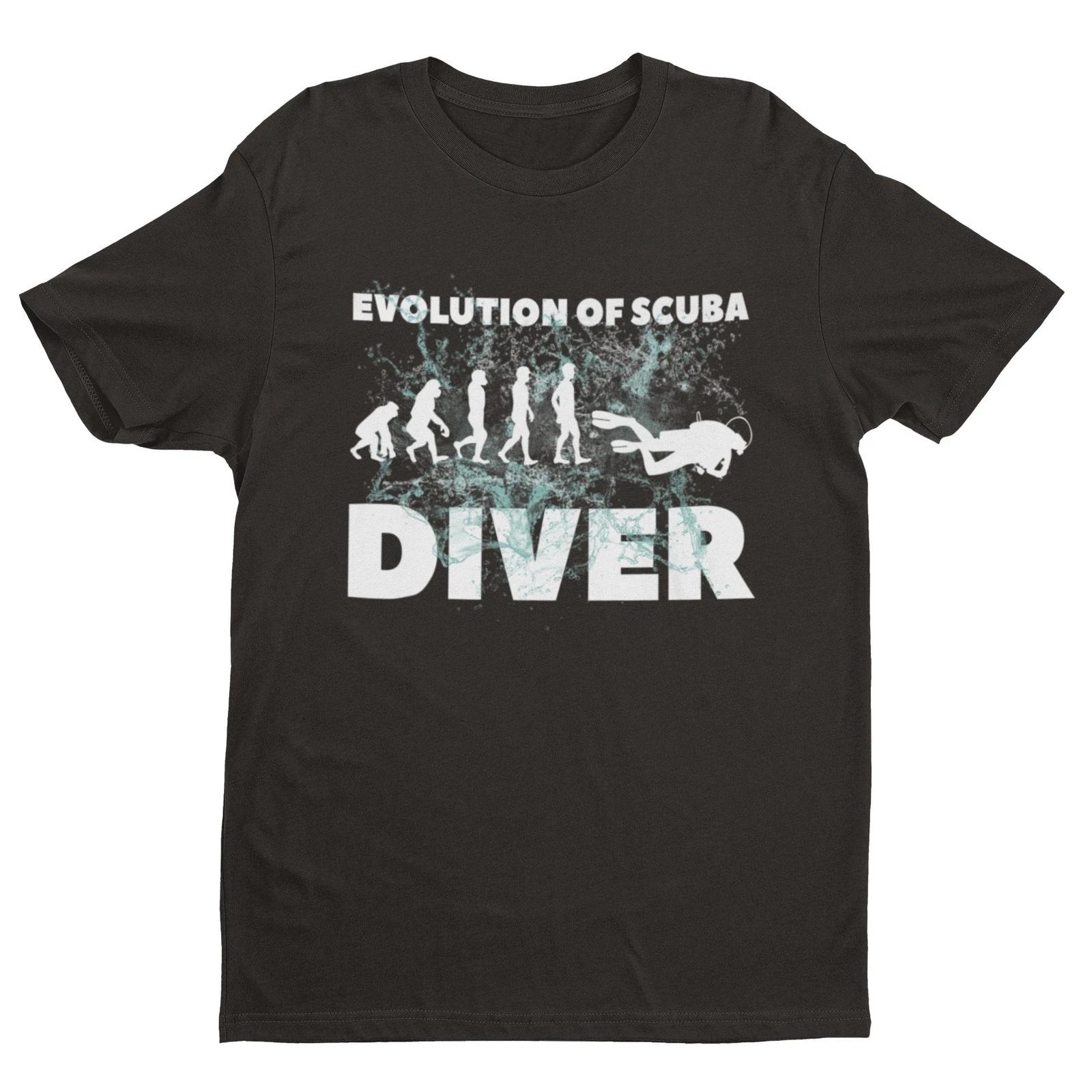 EVOLUTION OF A SCUBA DIVER T Shirt Gift For Diver Darwin Ape To Man Evo Design 2XL