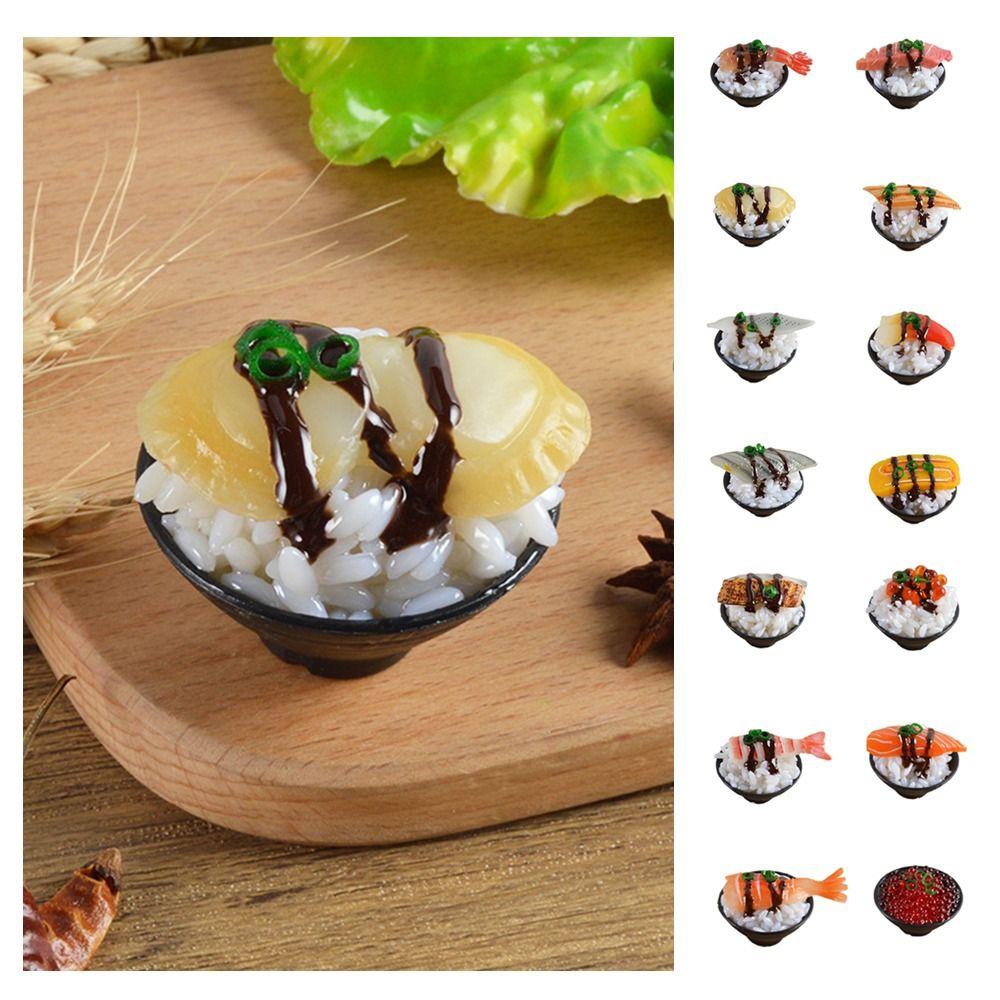 

Pretend Play Eel Sushi Rice Food Model Rice Ball Simulation Kitchen Toy Mini Food Toys Boy