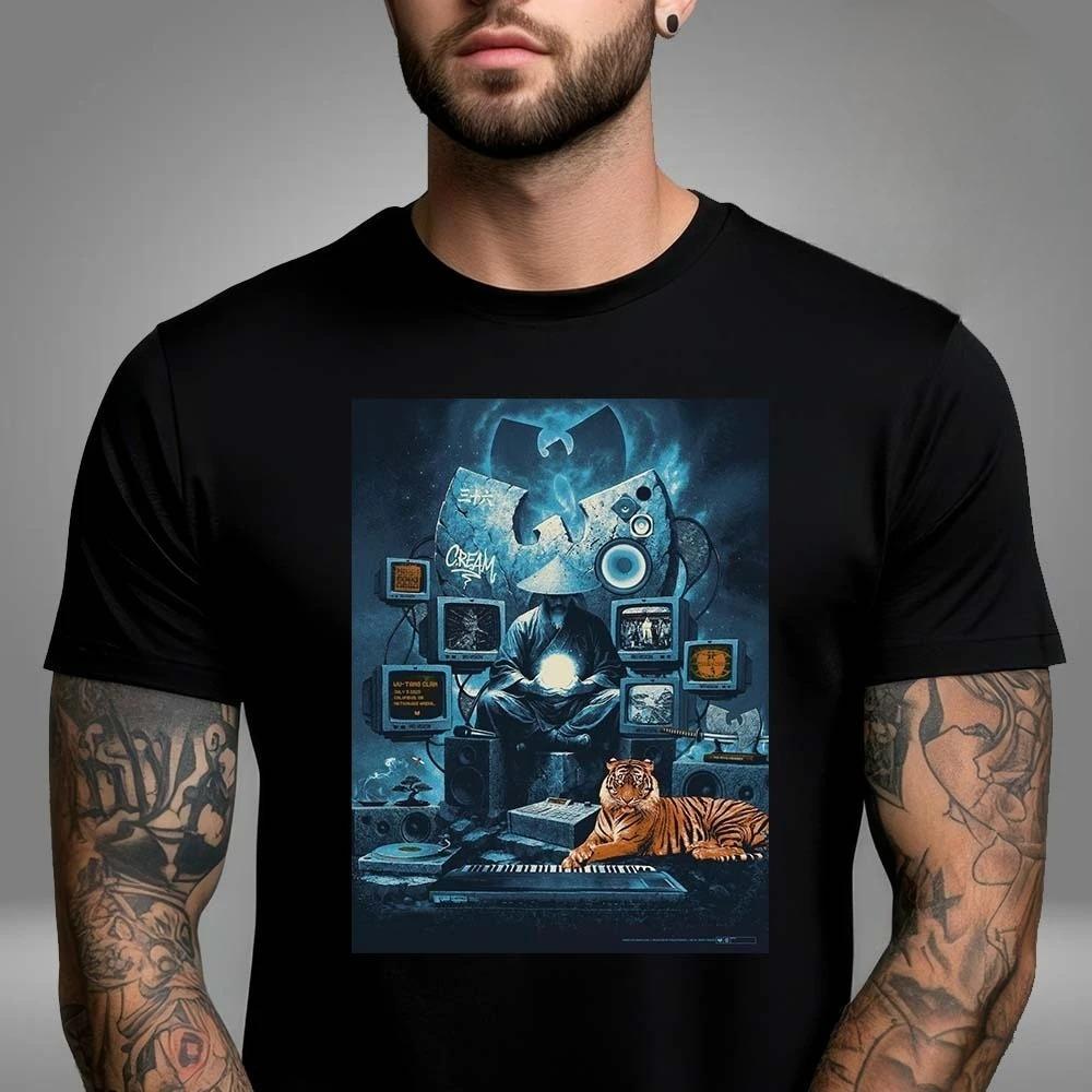 

Wu Tang Clan Глобальний Тур Мерч Графічний Принт Футболка Високоякісна Розкішна Чоловіки Жінки Топ Мода Y2k Оверсайз Вільний Повсякденний Бавовняна Футболка XL