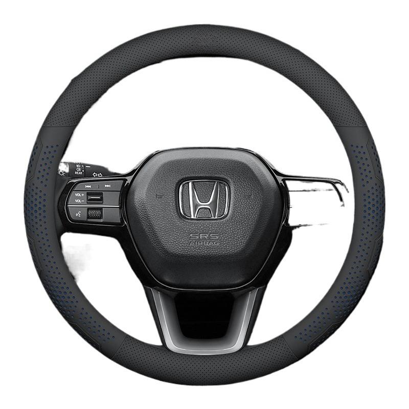 Leather Car Steering Wheel Cover for Honda HRV CRV Pilot Civic City ZRV Passport 2024 2025 2026 Accessories