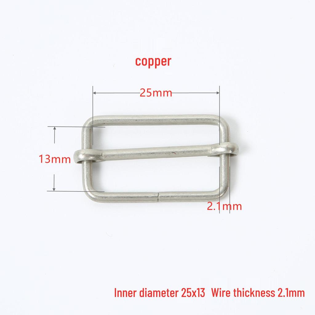 Stainless Steel Adjustable D-Ring Buckle - Copper Three-Speed Wire Pull Design