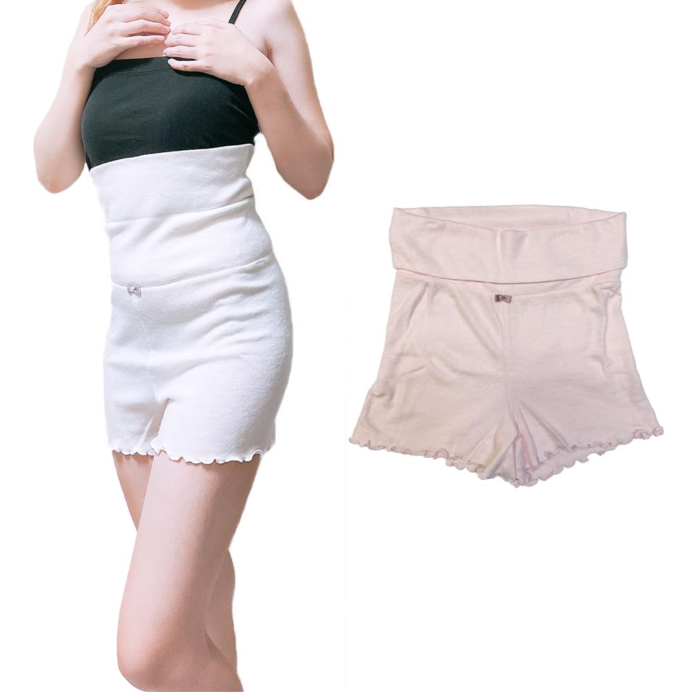 

Super Soft and Comfortable Warm Belly Wrap Pants Mellow Hem High Waist Innerwear Long Belly Wrap [kokoromeika] Women s (White)
