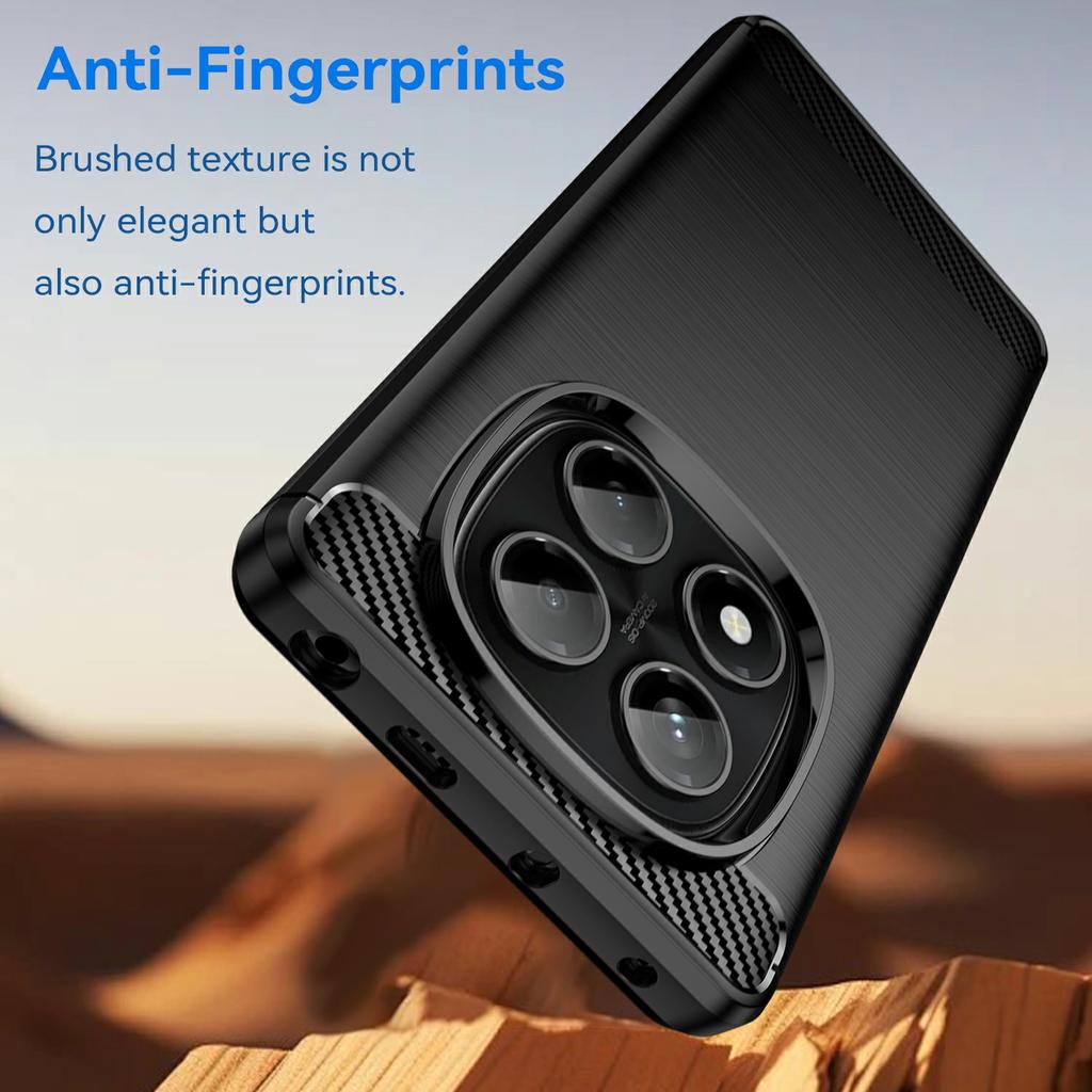 For Xiaomi Redmi Note 14 Pro 4G Case Protective Phone Cover Carbon Fiber Texture Brushed