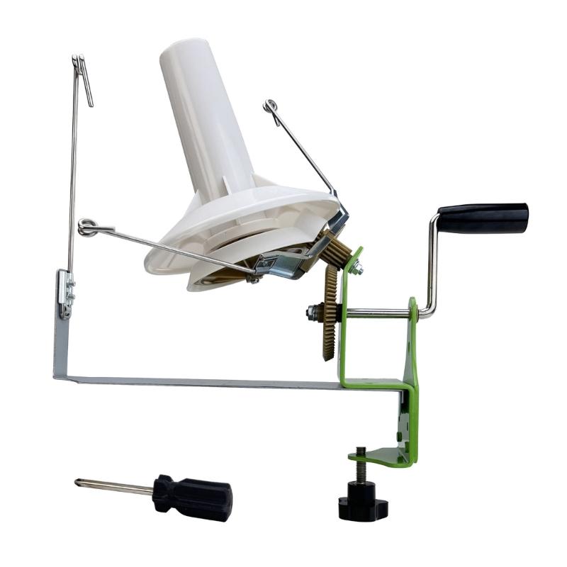 Fiber Winding Tool Manual Clamp On Ball Maker with Hand Turn and Large Winding Area, Table Mount Helper for Home Crafting Tasks Use