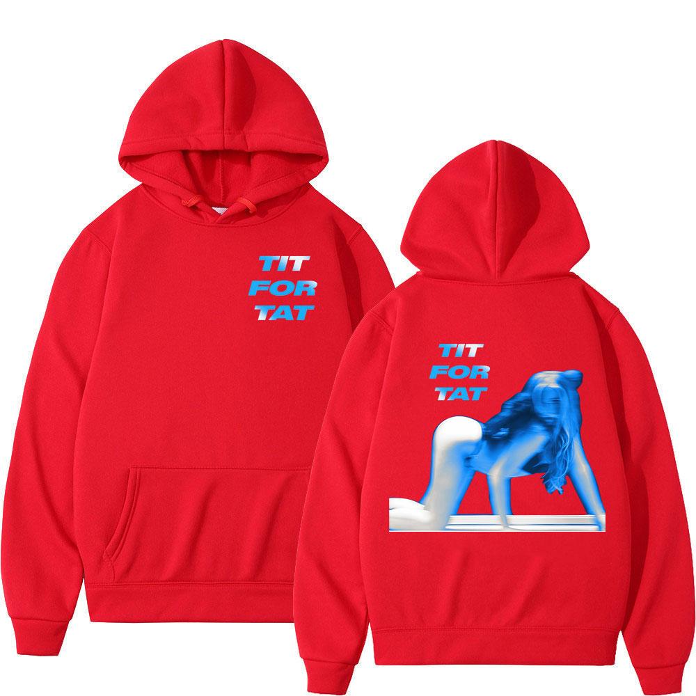 Tate McRae TIT FOR TAT Album 2025 Merch Hoodies Men Women Harajuku Hooded Sweatshirts Casual Fashion Oversized Hoodie Streetwear