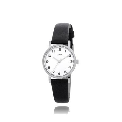 Loideu Basic Black Round Leather Watch Ll2G19925A