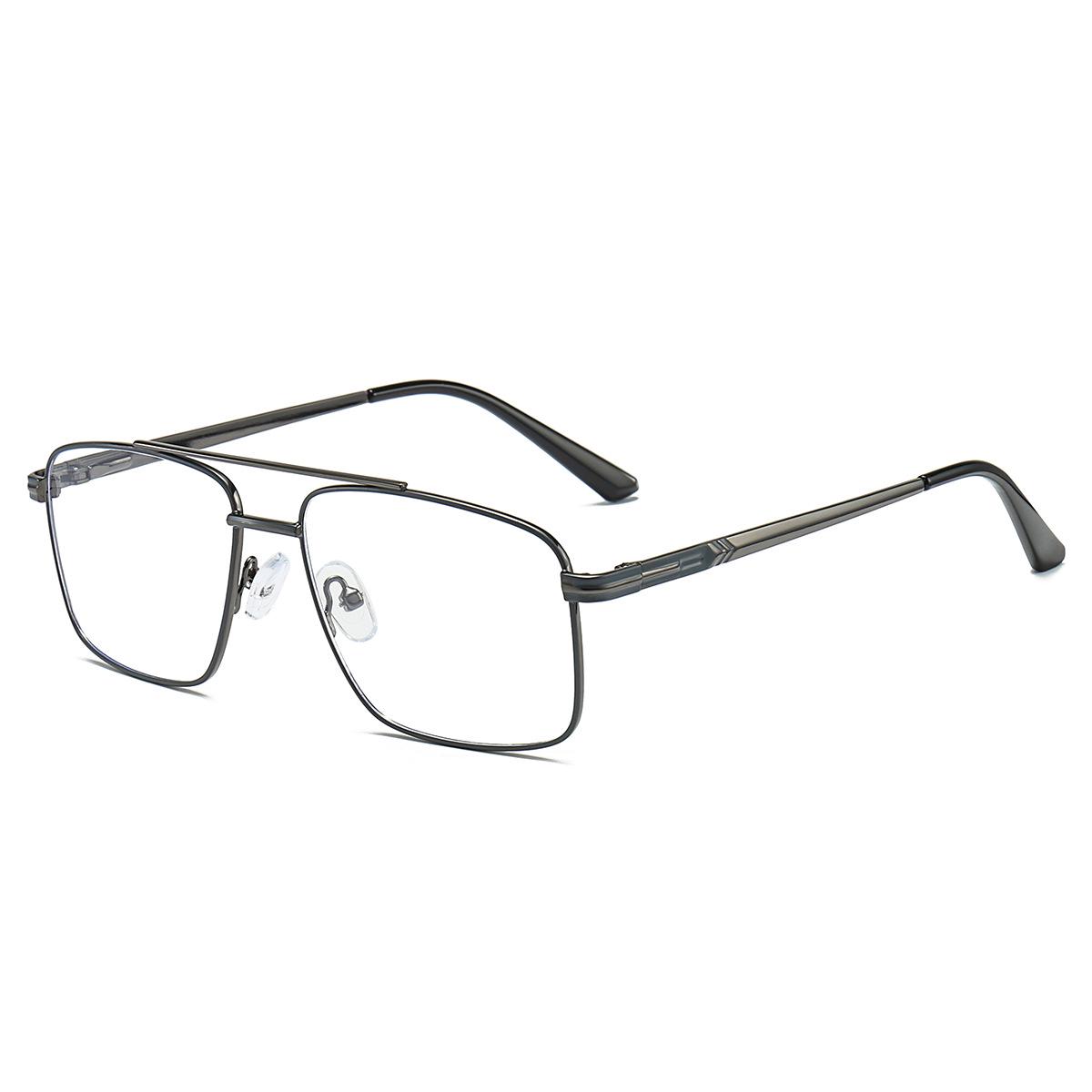 

Классическая мужская квадратная оправа для очков с двойным лучом 2024 года в металлической оправе