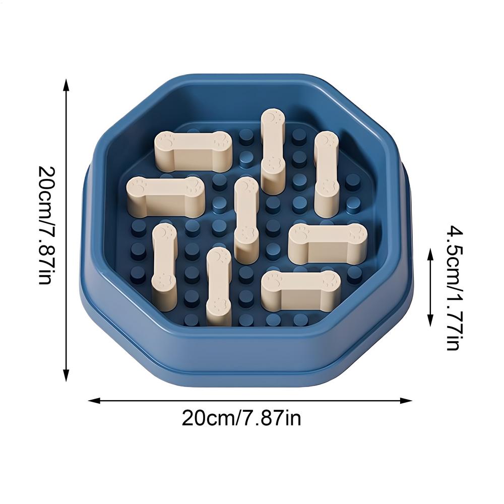 

Slow Feeder Dog Bowls Anti-choking Bowl Preventing Choking Dishes for Dogs Puppy Pet Cat Water Feeding Eating Small Large Medium синій