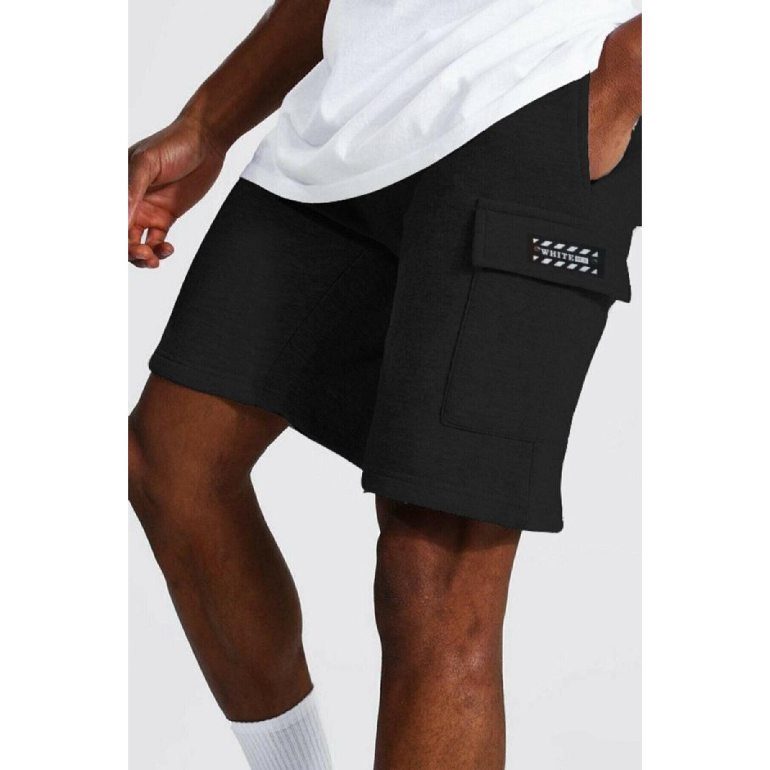 

Хлопковые спортивные шорты унисекс с двумя нитками и грузовым карманом S