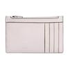 New COACH PEANUTS Pebble Leather Card Holder Mini Men's Chalk CBM79-QBCAH