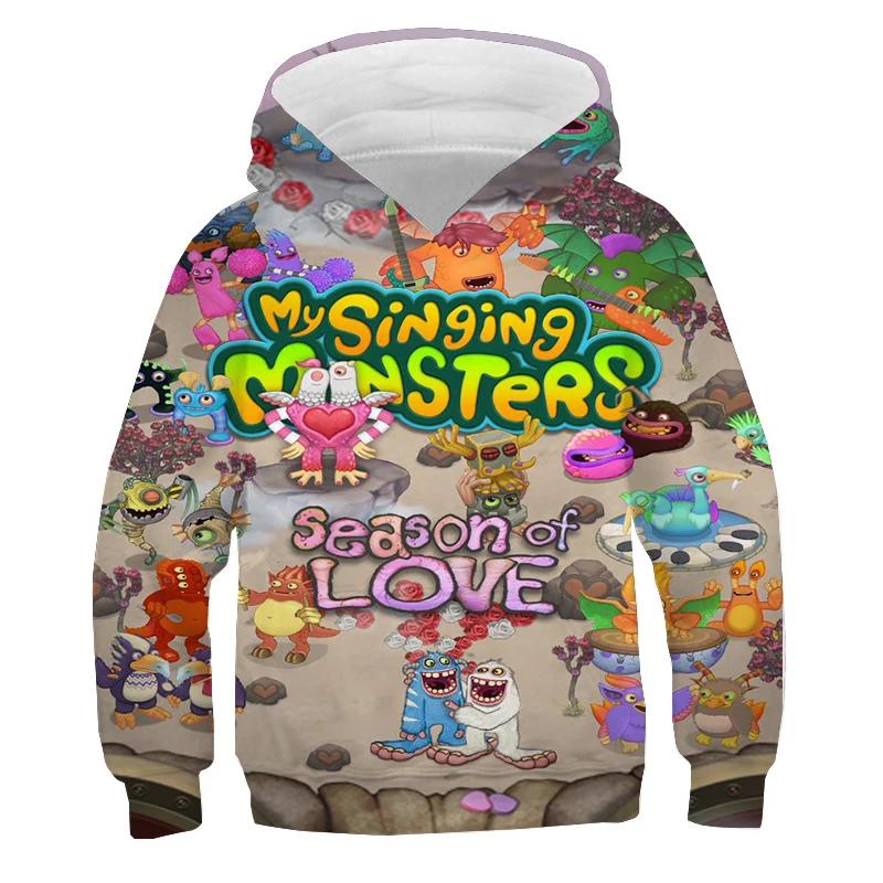 Kids Clothes My Singing Monsters Print Hoodie Girls Cartoon Casual Sweatshirts Children's Clothing Autumn Boys Hoody Pullover