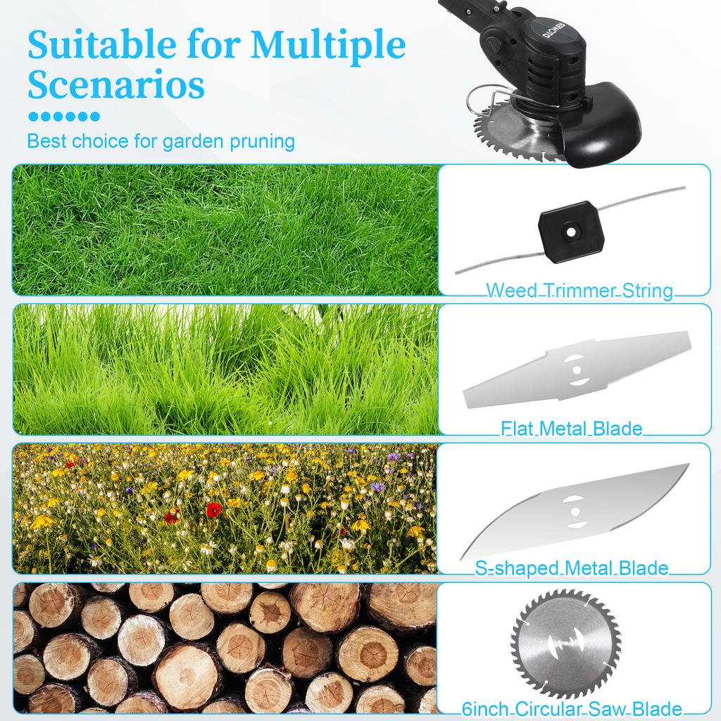 Multi-function Electric Mower Portable Grass Trimmer Lithium Battery Weeder Garden Weeding Machine