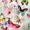 3D Butterfly Wall Decor Removable PVC Butterflies Wall Stickers Multi-Size DIY Removable Wall Art Decal for Kids Bedroom Nursery TV Background