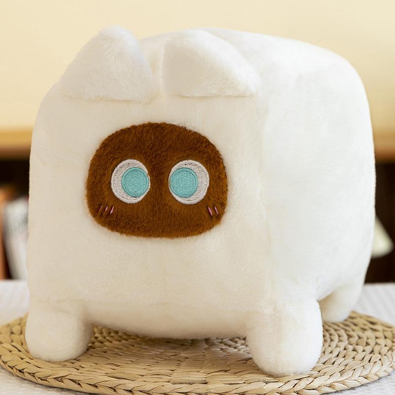 

Квадратна плюшева іграшка кіт дитяча лялька активність кидання подарунки лавка кіт домашній декор 19*15cm