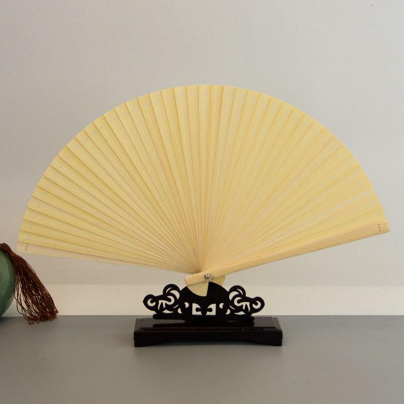 Mini Retro Bamboo Folding Fan - Chinese National Style Qipao Design