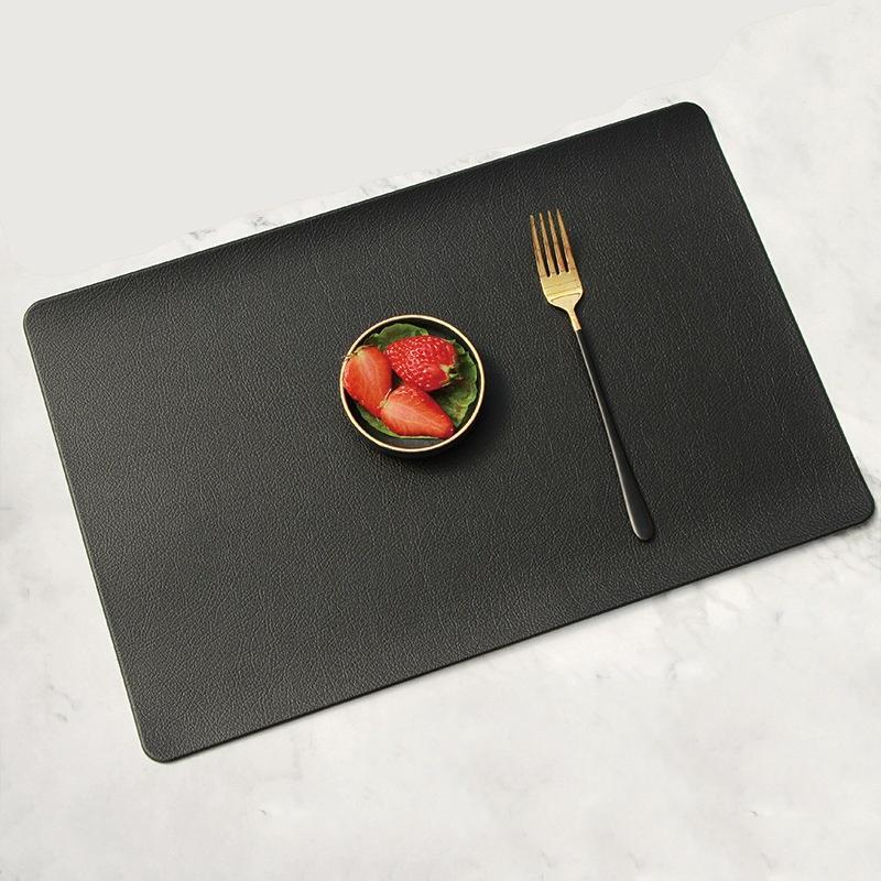Nordic Household Leather Placemat Hotel Restaurant Western Place Mat Rectangular Waterproof Oil-proo
