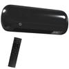 2000W Ceramic Electric Heater with Fan, Adjustable Thermostat, Wall Mounted - Black