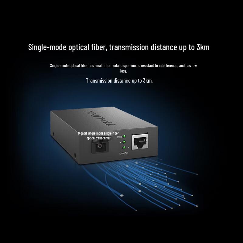 TP-LINK Gigabit/Fast Ethernet Single-Mode Single-Fiber Optic Media Converter
