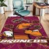 Brisbane Broncos Polyester Carpet, Soft Indoor Mat for Office Chair, Living Room, Computer Desk - Decorative Home Office Rug Design
