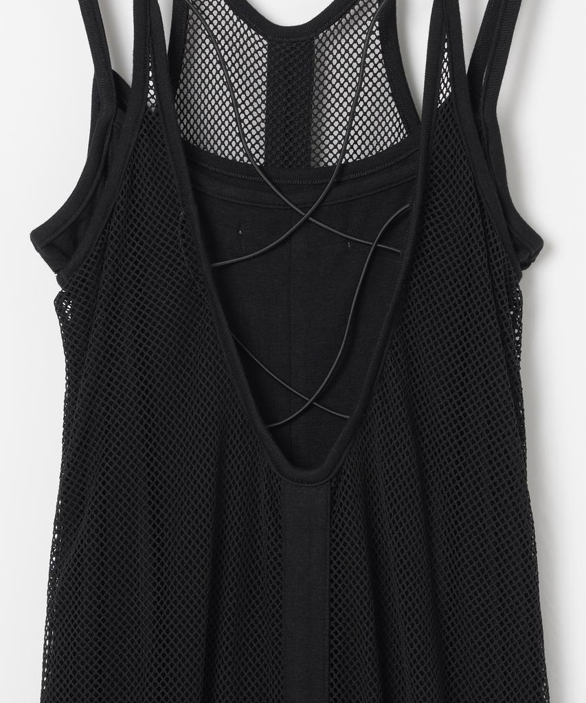 MILLO WOMEN Mesh Back String Jersey Dress [Black]