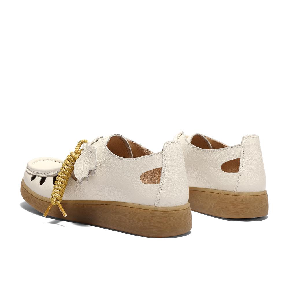 Senda Cheese Cocoa Women's 2025 Spring New Hollow Leisure Kangaroo Shoes 4SR21AM5