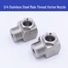 Stainless Steel High Flow Vortex Atomizing Spiral Nozzle with Hollow Cone and Threaded Spray.