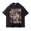 John Cena T Shirts Vintage Washed Wrestler Harajuku T-shirt Streetwear DTG Printing Y2K Short Sleeve Tops Tees Men 100%  2564