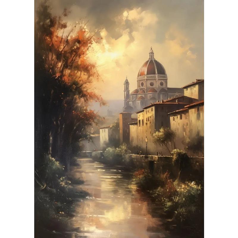 Beauty Romance Townscape Posters Marrakech Morocco Italy City of Water Prints Canvas Painting Wall Art Pictures Home Room Decor