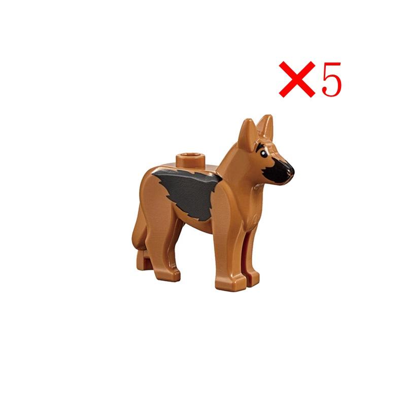 5PCS Animals Figures Cute Dog Kit DO IT YOURSELF Model Construction Bricks Playthings ideal for Kids Dogs Animals Traditional Children Gifts