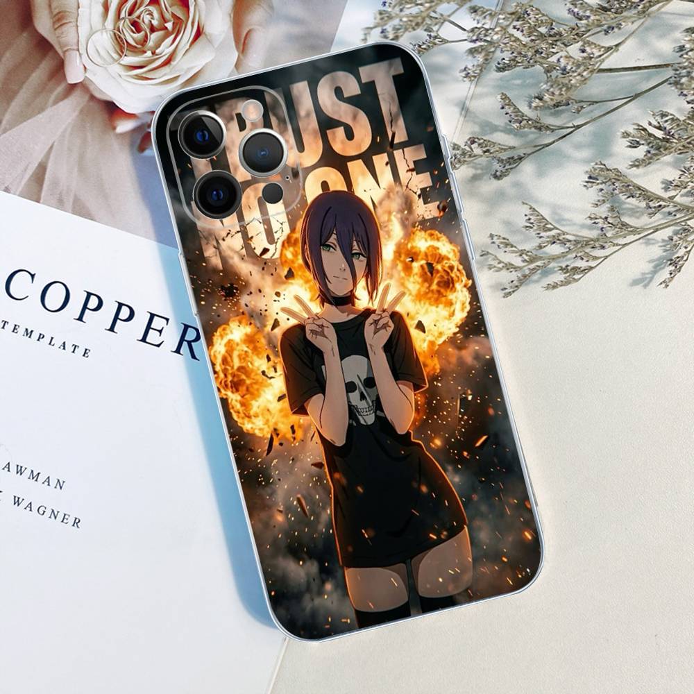 Chainsaw Man The Movie Reze Arc Phone Case For iPhone 17 16 15 14 13 11 12 Pro Max 16 Plus Transparent