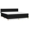 3130523 vidaXL Lit à sommier tapissier avec matelas Noir 160x200 cm Tissu
