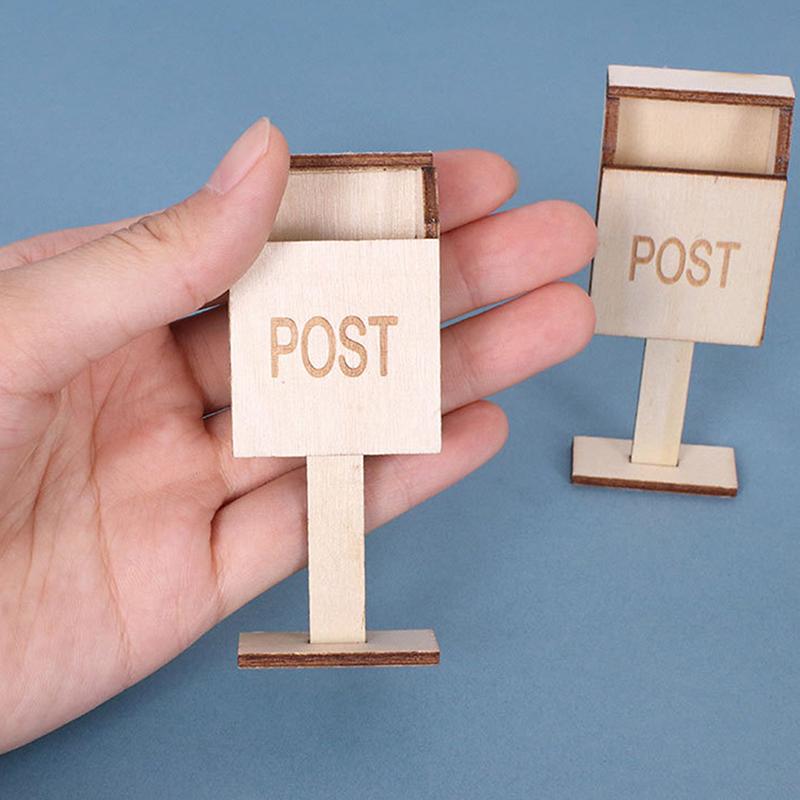 1/12 Dollhouse Simulated Mini Mailbox Model Dollhouse Christmas Scene Decoration Dolls House Micro Fairy Garden Ornaments