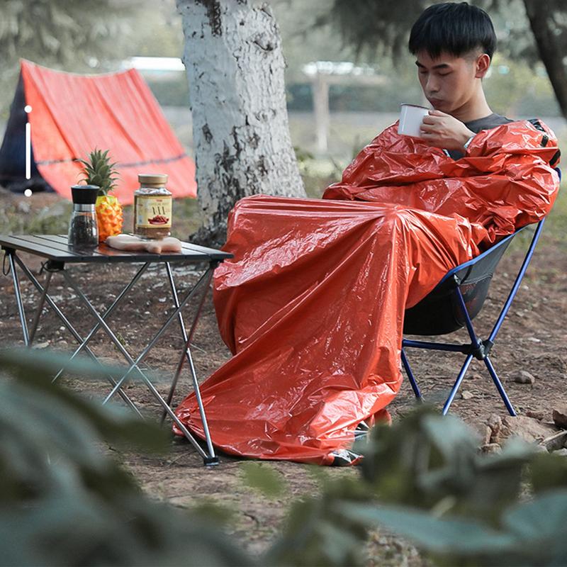 Emergency Sleeping Bag Waterproof PE aluminum film Thermal Blankets Lightweight Survival Sleep Bag Keep Warm for Camping Hiking